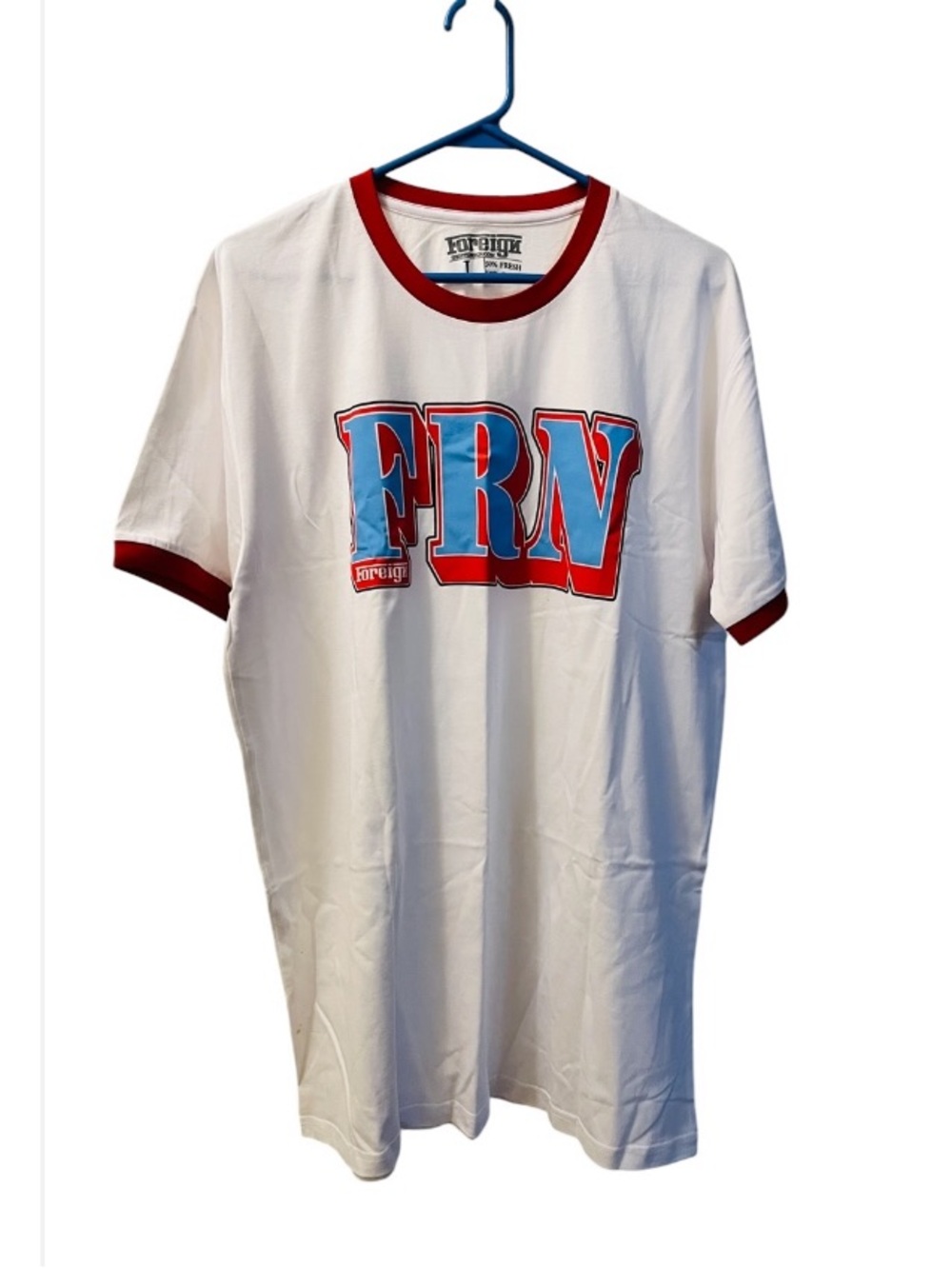 Foreign NWOT White Short-Sleeve Tee Retro - Picture 3 of 5